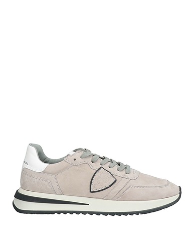 PHILIPPE MODEL Sneakers Taupe Leather, Textile fibres