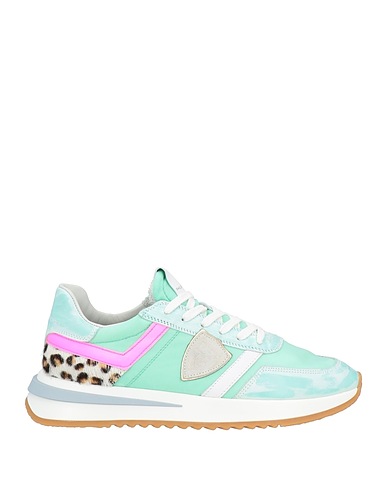 PHILIPPE MODEL Sneakers Light green Leather, Textile fibres