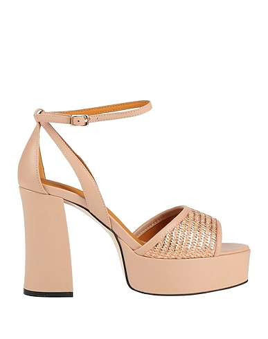 APEPAZZA Sandals Leather, Textile fibers