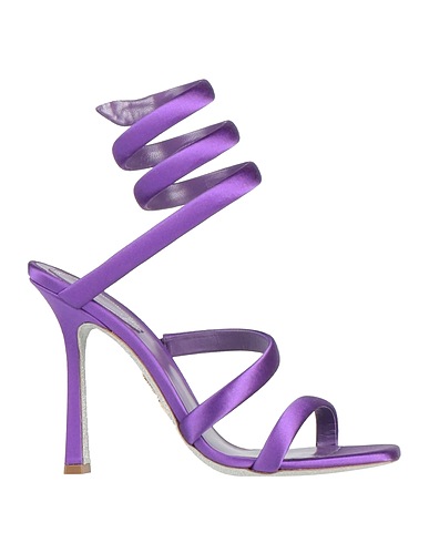 RENE' CAOVILLA Sandals Purple Textile fibres