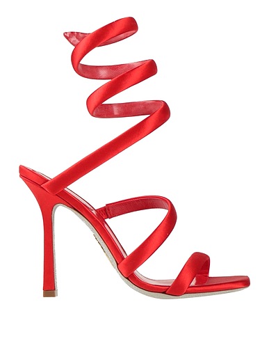 RENE' CAOVILLA Sandali Rosso Fibre tessili