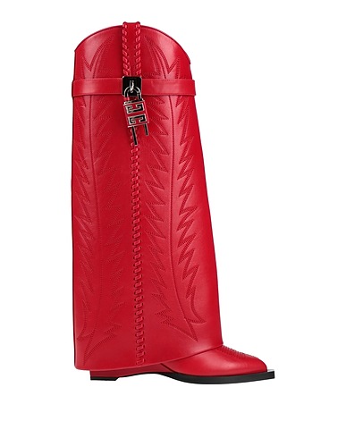 GIVENCHY Boots Red 100% Eelskin