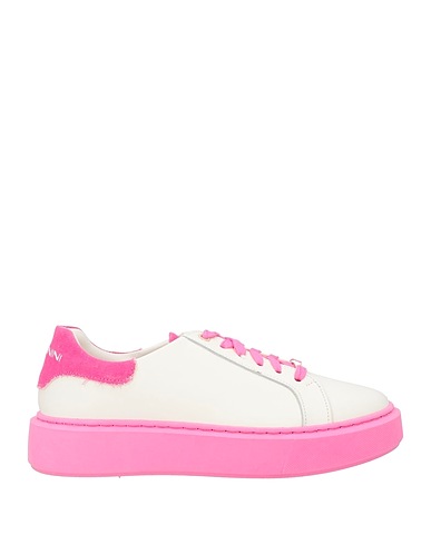 BALDININI Sneakers Off white Leather, Textile fibers