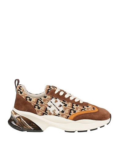 TORY BURCH Sneakers Light brown Leather, Textile fibres