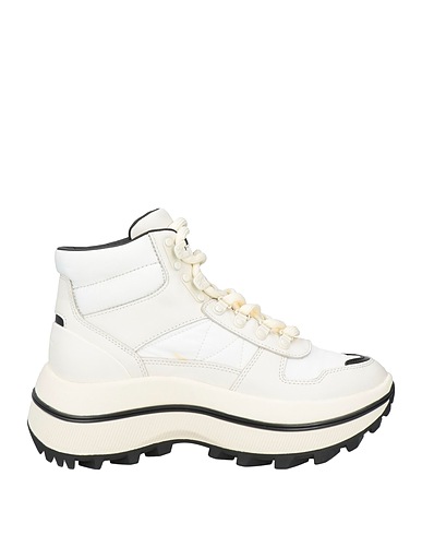 TORY BURCH Ankle boot Ivory Leather, Textile fibers