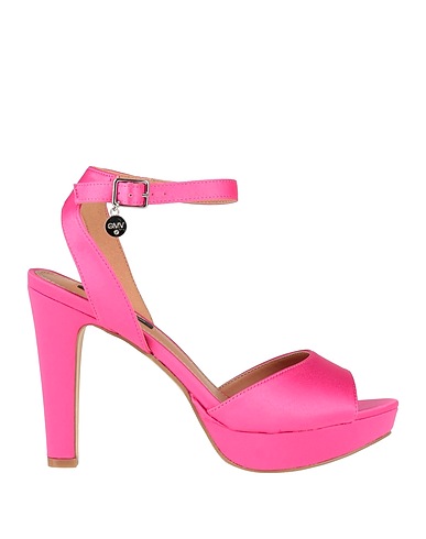 GIANMARCO VENTURI Sandals Magenta Textile fibres