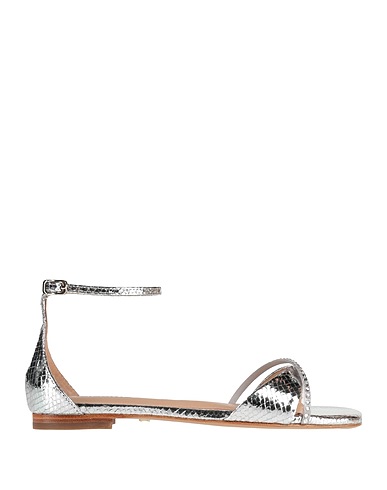 LOLA CRUZ Sandals Silver Leather