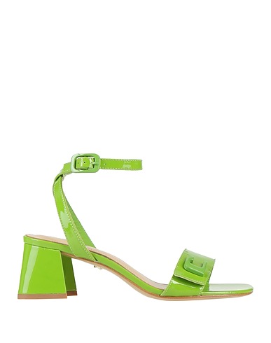 LOLA CRUZ Sandals Lime green Leather
