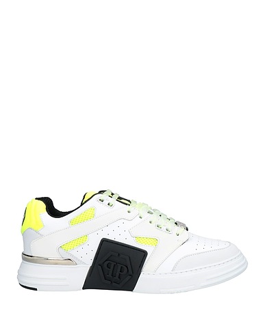 PHILIPP PLEIN Sneakers Blanc Cuir, Fibres textiles