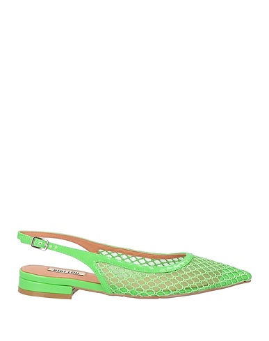 BIBI LOU Ballerines Vert Fibres textiles, Cuir