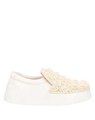 JW ANDERSON Sneakers Cream Calfskin, Textile fibers