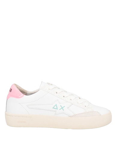 SUN 68 Sneakers White Leather, Rubber