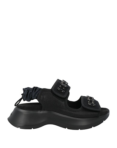 HOGAN Sandals Black Textile fibres