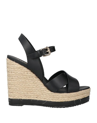 HOGAN Espadrilles Black Leather