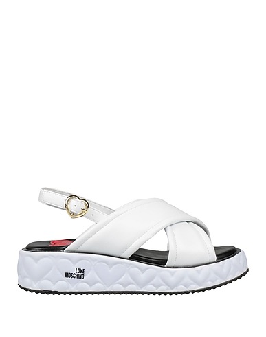 LOVE MOSCHINO Sandals White Leather