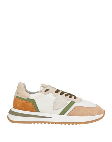 PHILIPPE MODEL Sneakers White Leather, Textile fibers
