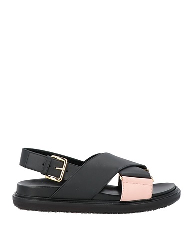 MARNI Sandals Black Leather