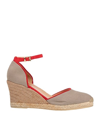 MALÌPARMI Espadrilles Maulwurfsgrau Gewebefasern, Leder