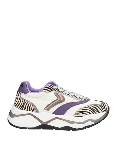 VOILE BLANCHE Sneakers White Leather, Textile fibres