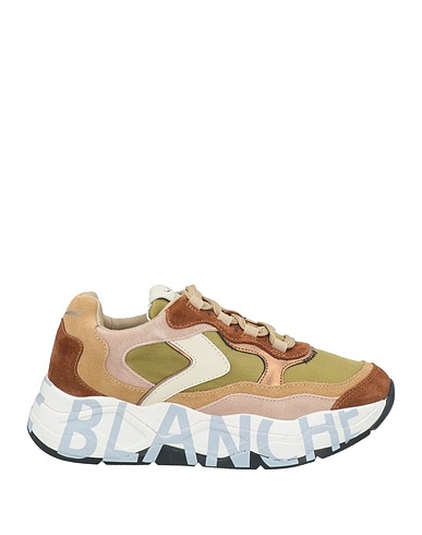 VOILE BLANCHE Sneakers Military green Leather, Textile fibres