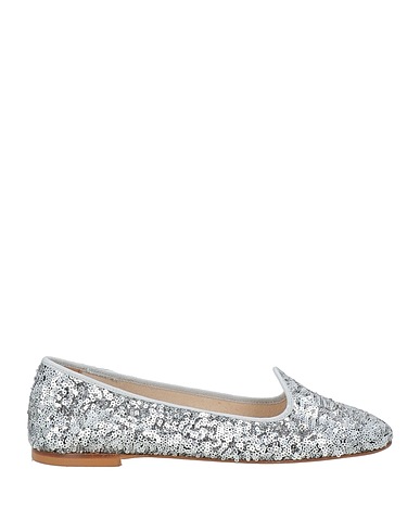 BALLERINA Loafers Silver Textile fibers