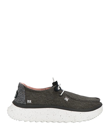 HEY DUDE Laced shoes Black Textile fibres, Leather