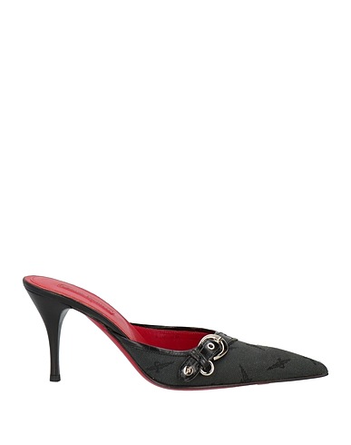 PACIOTTI Mules et sabots Noir Fibres textiles