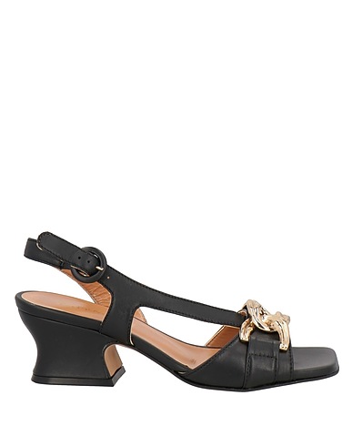 CAFèNOIR Sandals Black Textile fibres