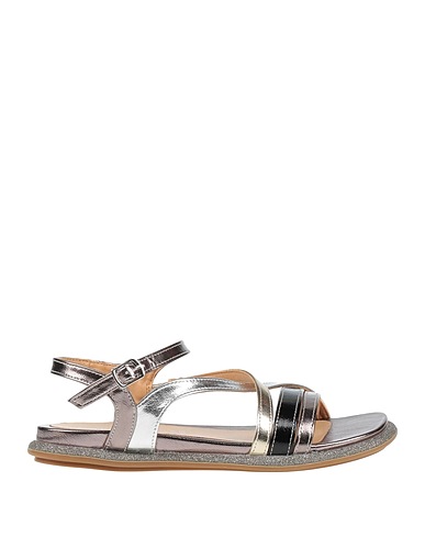 CAFèNOIR Sandals Silver Textile fibers