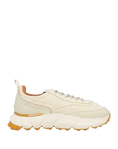 BUTTERO® Sneakers Cream Leather, Textile fibers
