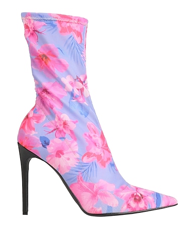 PINKO Ankle boot Lilac Leather, Textile fibres