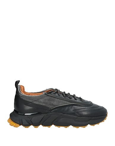 BUTTERO® Sneakers Black Leather, Textile fibres