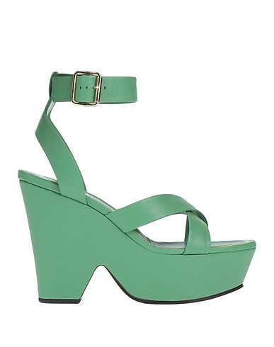 VICTORIA BECKHAM Sandals Green Leather