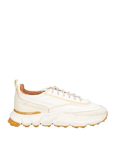 BUTTERO® Sneakers Off white Leather, Textile fibers