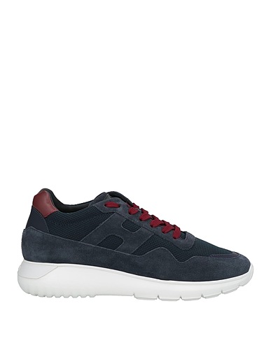 HOGAN Sneakers Ναυτικό μπλε Δέρμα, Ίνες υφασμάτων