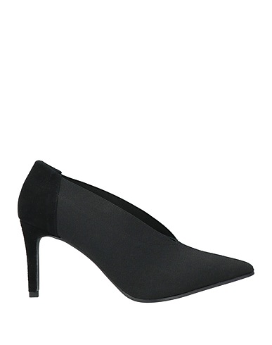 DANIELE ANCARANI Zapato de salón Negro Fibras textiles, Cuero