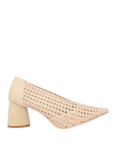 DANIELE ANCARANI Pump Beige Textile fibers, Leather