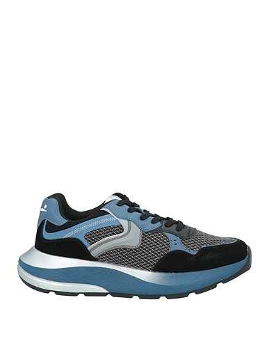 VOILE BLANCHE Sneakers Black Leather, Textile fibres