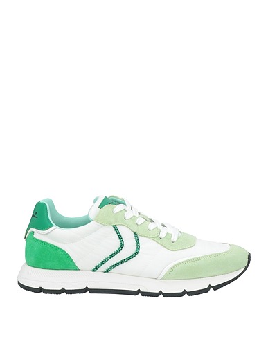 VOILE BLANCHE Sneakers Verde chiaro Pelle, Fibre tessili