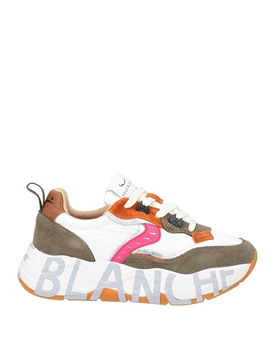 VOILE BLANCHE Sneakers Military green Leather, Textile fibres