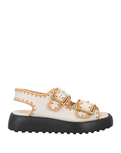 TOD'S Sandals Cream Leather