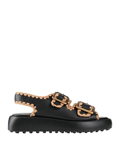 TOD'S Sandals Black Leather