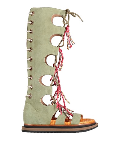 HOGAN Sandals Sage green Leather