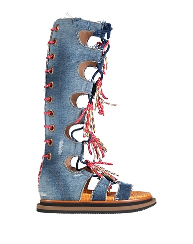 HOGAN Sandals Blue Textile fibres
