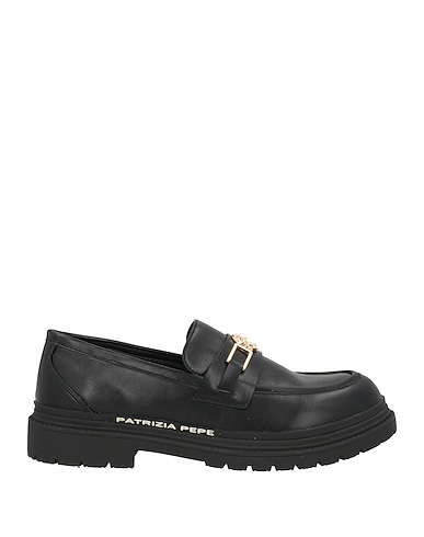PATRIZIA PEPE Loafers Black Textile fibres