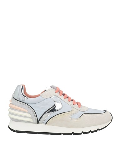 VOILE BLANCHE Sneakers Light grey Leather, Textile fibres