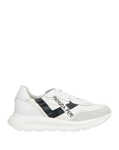 PATRIZIA PEPE Sneakers White Leather, Textile fibres