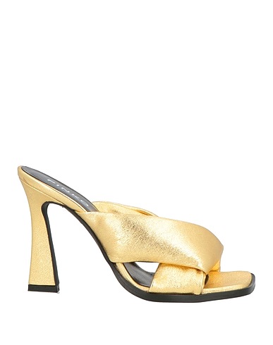 PINKO Sandals Gold Leather