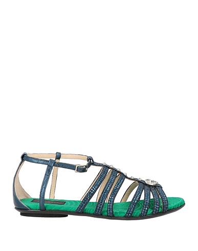 JOHN RICHMOND Sandals Navy blue Leather