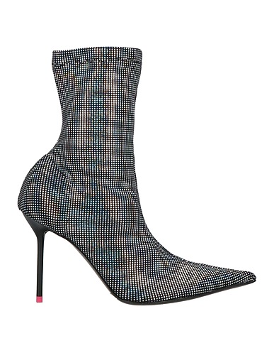 PINKO Ankle boot Silver Textile fibers